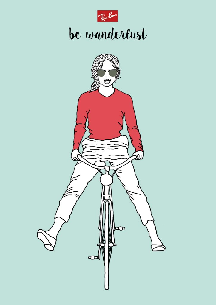 Cartel publicitario 1 Ray-Ban Clubmaster por Eva Gálvez