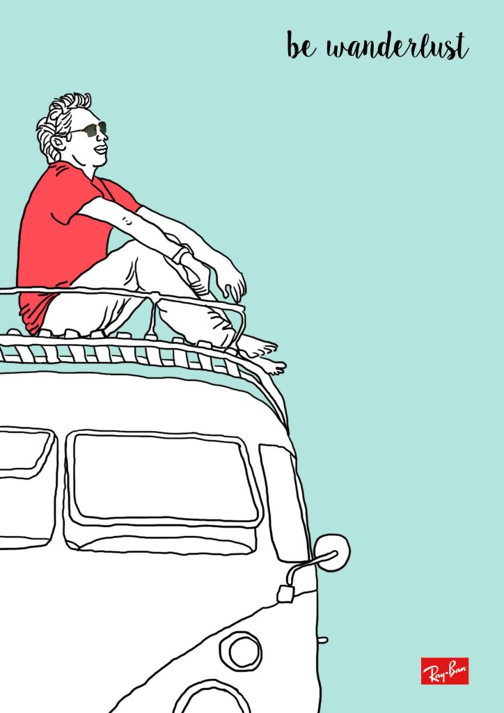 Cartel publicitario 2 Ray-Ban Clubmaster por Eva Gálvez