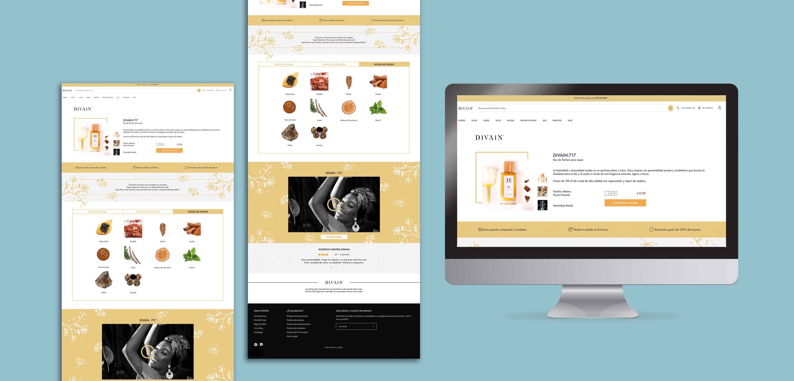Mockup Rediseño web Desktop para DIVAIN por Eva Gálvez